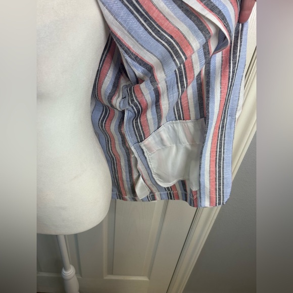 🖤”Laundry By Shelli Segal” NWT Multicolor Striped Blazer w/ Pockets - Picture 11 of 15